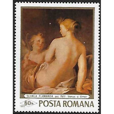Romania Mi 2758 (*): 60 b. multicoloured Venus and Cupid (Flemish School)