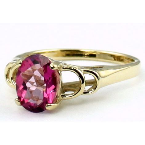 Pure Pink Topaz, 10KY Gold Ring, R300