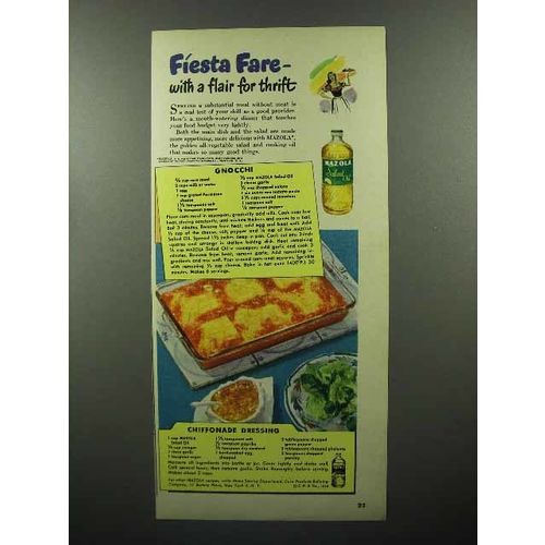 1948 Mazola Salad Oil Ad - Fiesta Fare