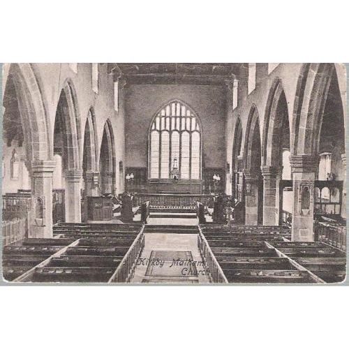 Kirkby Malham, N Yorkshire - interior - Edmondson's postcard c.1910s