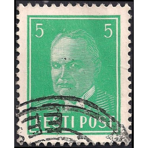 ESTONIA, President Konstantin Pats, green 1936, 5 sent