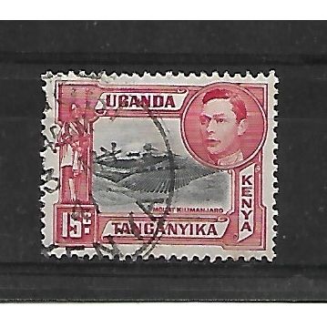 KenyaUganda&Tanganyika.SG137 15c Kilimanjaro.Fine Used.Apr21a