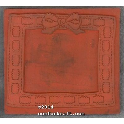 Woven Ribbon Frame Rubber Stamp
