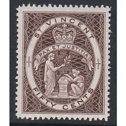 ST Vincent 50c red/brown SG 198 L/M/Mint