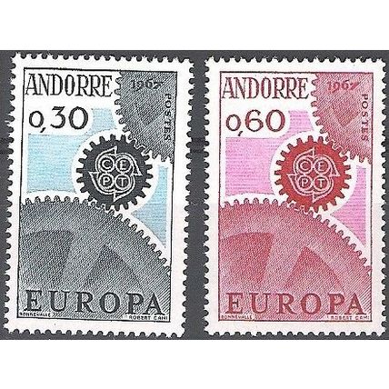 Andorre Français 1967 Michel 199 - 200 Neuf ** Cote (2008) 25.00 € Europa CEPT