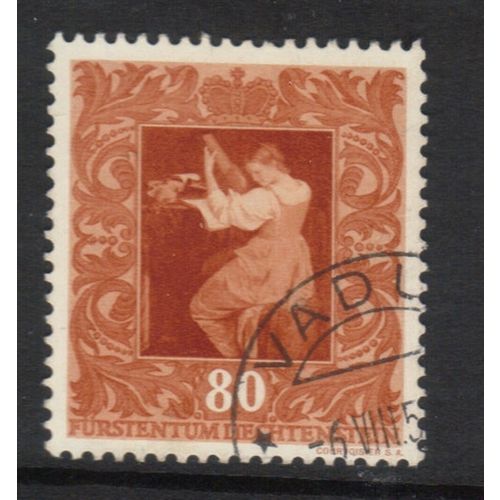 LIECHTENSTEIN 1949 ART PAINTINGS 80R VALUE USED SG275