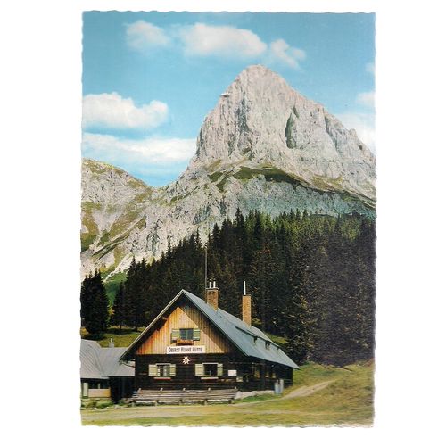OBERST-KLINKE-HUTTE, ADMONT used postcard vgc #