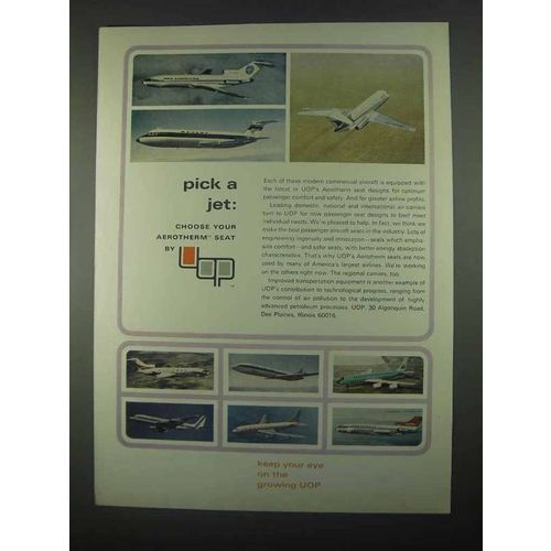 1967 UOP Universal Oil Products Ad - Pick a Jet