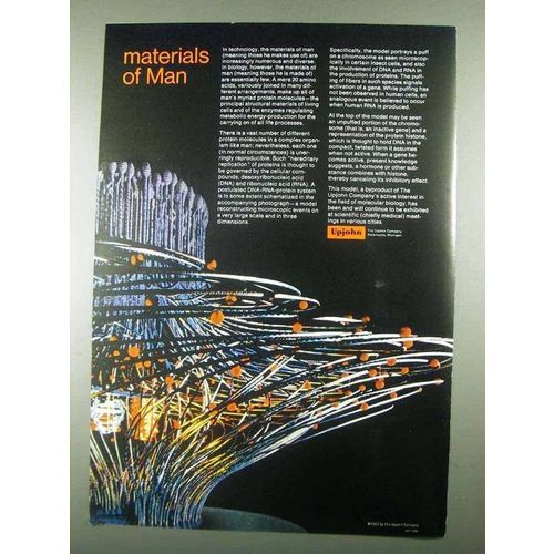 1967 Upjohn Company Ad - Materials of Man