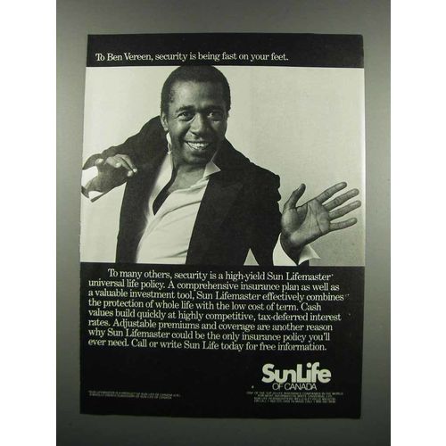 1983 Sun Life of Canada Ad - Ben Vereen
