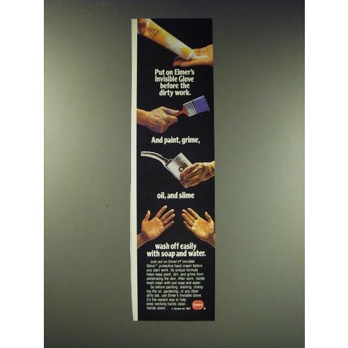 1987 Borden Elmer's Invisible Glove Ad - Before the Dirty Work