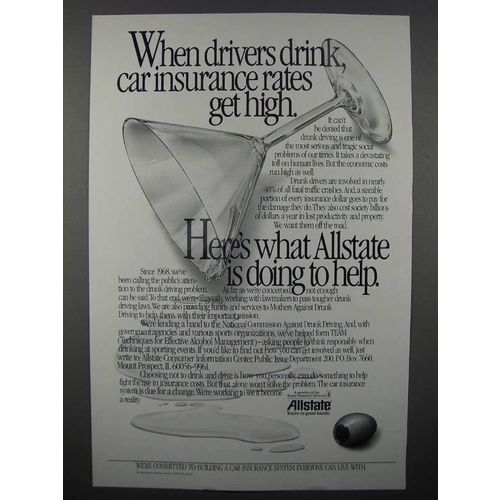 1990 Allstate Insurance Ad - When Drivers Drink