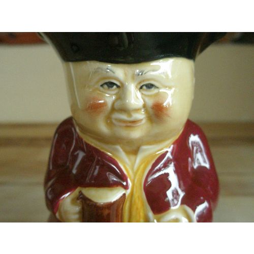 Tony Wood Pottery Staffordshire Toby Jug - Red Jacket Black Hat