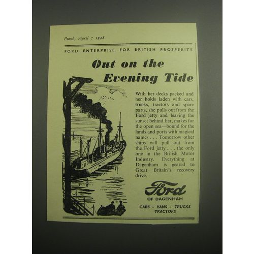 1948 Ford Cars Ad - Out on the evening tide