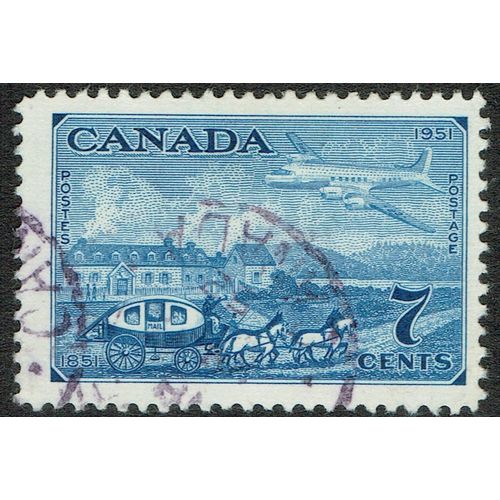 Canada 1951 Stamp Centenary 7c Blue SG438 FU