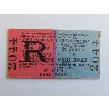 Isle of Man Railway St Johns-Peel Road Ticket #615