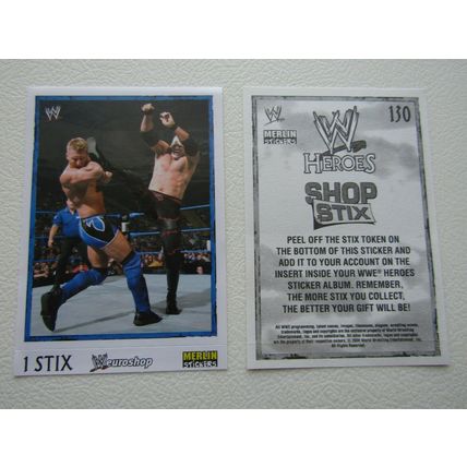 Topps - Merlin 2008 WWE Heroes Wresting Stickers 1-216 & P1-P15 Variants (EB2)