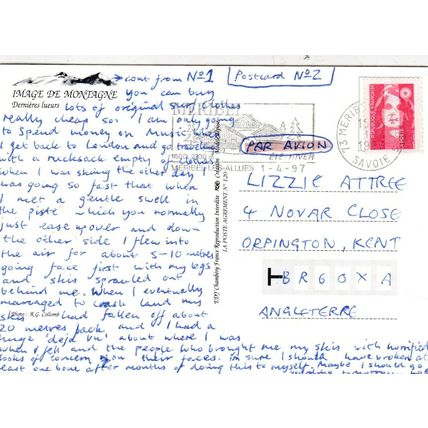 Image de Montagne Dernieres lueurs France Postcard 1997 used VGC