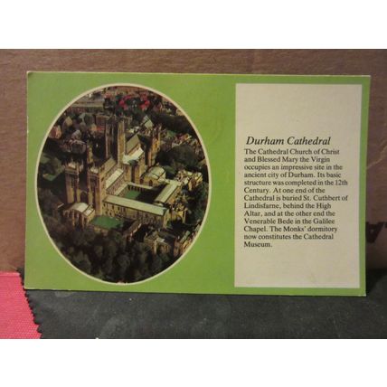 DURHAM CATHEDRAL used postcard Text View 1982 pm =