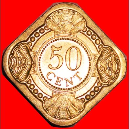 ORANGE & SHELLS 1989-2016:NETHERLANDS ANTILLES★50 CENT 1989★LOW START★NO RESERVE