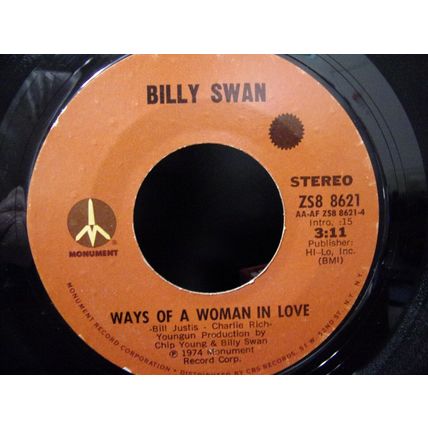 Billy Swan-I Can Help / Ways Of A Woman In Love-45rpm-1974-EX