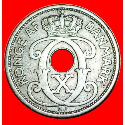 HOLE (1927-1940): DENMARK★5 ORE 1927! Christian X 1912-1947★LOW START★NO RESERVE