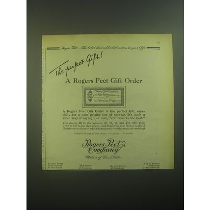1945 Rogers Peet Gift Order Ad - The Perfect Gift