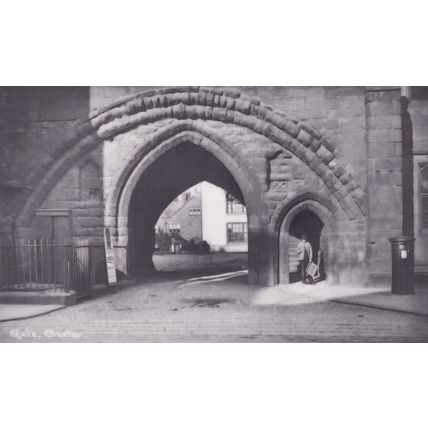 The Gate Chester Pillar Letter Box Real Photo Postcard