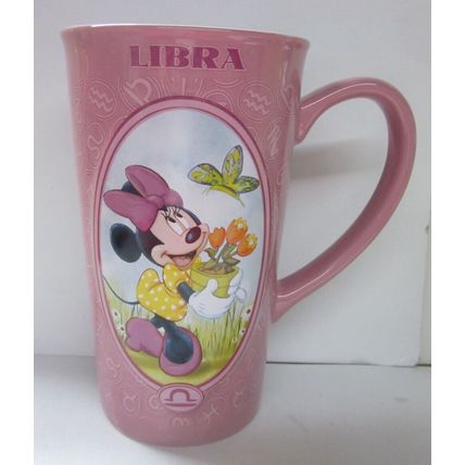 Disney Astrology Tall Mug ceramic pink Minnie Mouse Libra