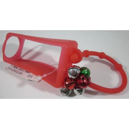 Bath & Body Works PocketBac Hand Sanitizer Holder Red Christmas Jingle Bells