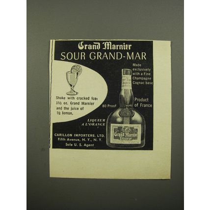 1955 Grand Marnier Liqueur Advertisement - Grand Marnier Sour Grand-Mar