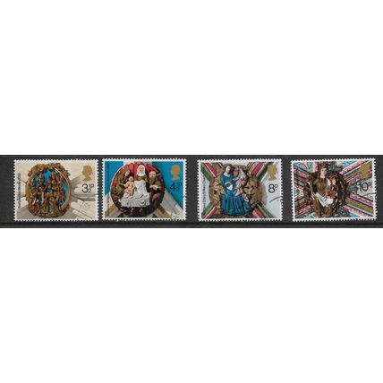 GREAT BRITAIN 1974 CHRISTMAS SG 966 / 969 SET 4 VALS FINE USED#4