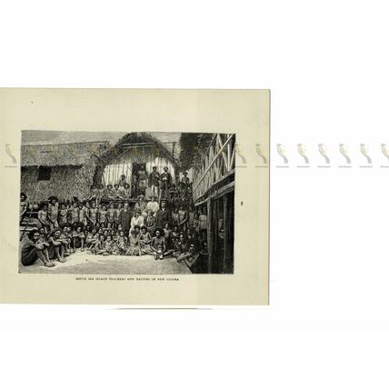 Teachers & Natives of New Guinea, Book Illustration (Print), 1894
