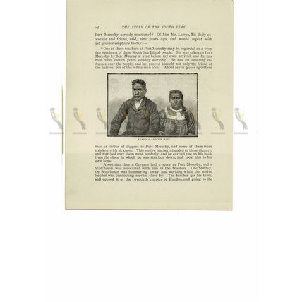 Ruatoka & His Wife, Papua New Guinea, Book Illustration (Print), 1894
