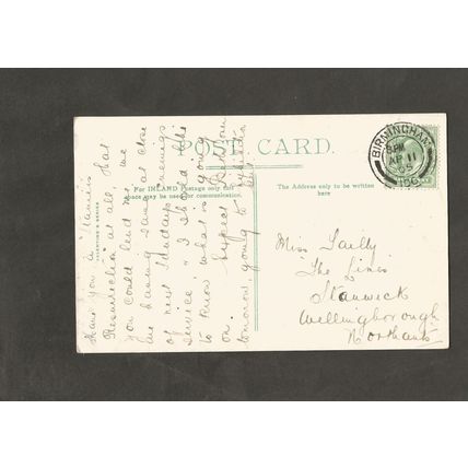 Postcard Birmingham Cannon Hill Park 1905