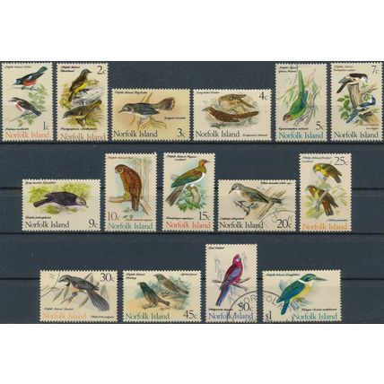 Birds: Full Set - Norfolk Island 1970/71 - MNH & F H - SG 103/17