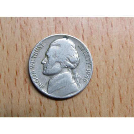 1947 USA 5 Cents Jefferson Nickel Coin