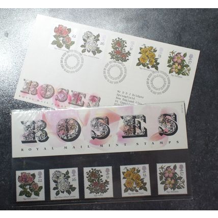 GB STAMPS BUY ON GET ONE FREE Pres.pack 219 Roses 1991 MNH ~~L@@K~~
