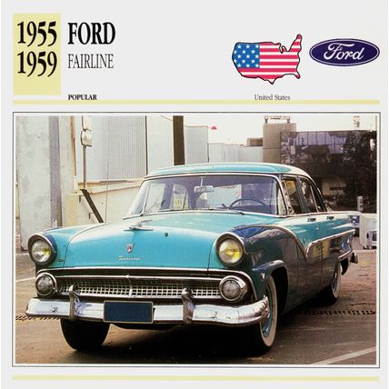 Collectors Club card. Classic Cars. Ford Fairline