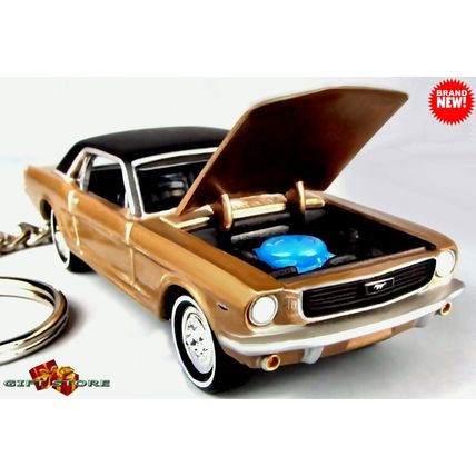 RARE KEYCHAIN 1964½~65 GOLD FORD MUSTANG CUSTOM Ltd Ed.