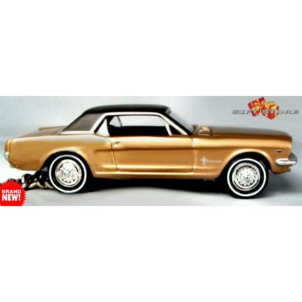 RARE KEYCHAIN 1964½~65 GOLD FORD MUSTANG CUSTOM Ltd Ed.
