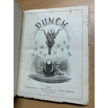RARE* JAN-JUNE 1878 PUNCH MAGAZINE BOUND VOL 74 ILLUSTRATED ANTIQUE BOOK (P6)