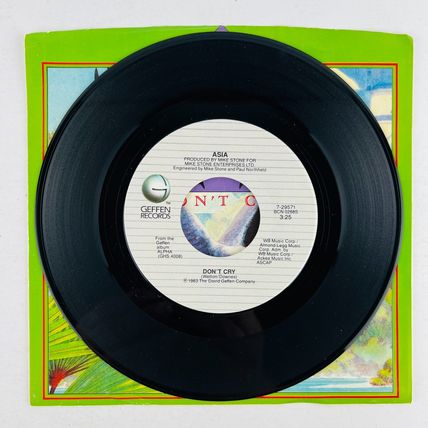 Asia - Don't Cry / Daylight 45RPM Single Record 7" Vinyl 45 RPM