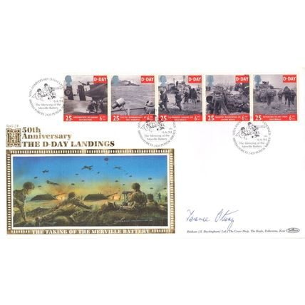 Lieutenant Terence Otway WW2 D-Day Landings Hand Signed FDC