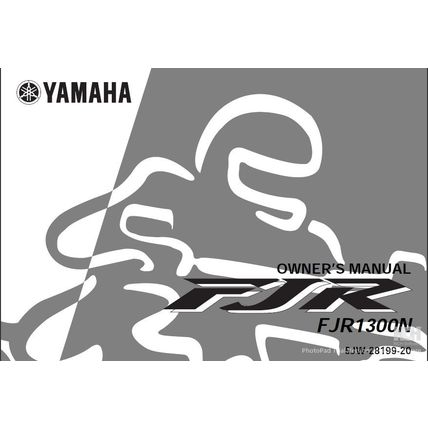 YAMAHA FJR1300N OWNERS MANUAL MOTORCYCLE 106 PAGES IN ENGLISH