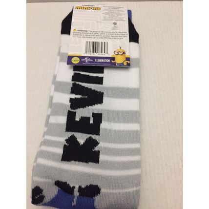 NEW 3 Pairs Minions Crew Socks Shoe Size 6-12