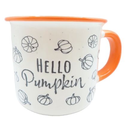 Hello Pumpkin Mug Ceramic 8.5 CM Microwave & Dishwasher Safe Tableware Gift