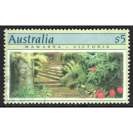 AUSTRALIA 1989: GARDENS DEFINITIVES - $5 MAWARRA, VIC USED (G4)