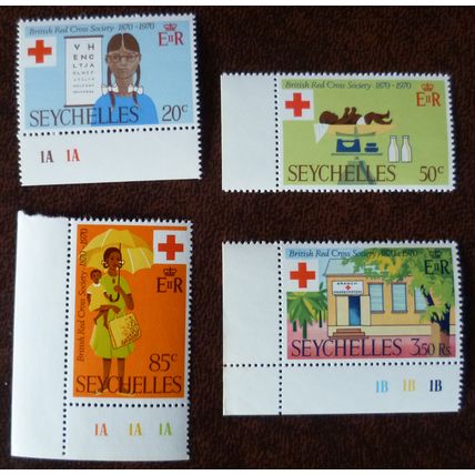Seychelles 1970 Centenary of British Red Cross set 4 mint stamps SG284-7