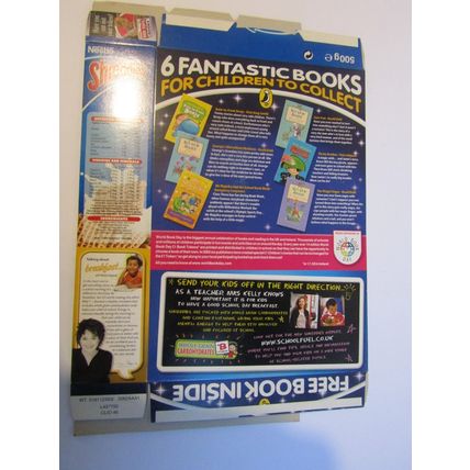 Nestle 2005 Shreddies Cereal Box EMPTY Fantastic Books The Magic Finger